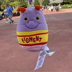 Disney Figment Squishmallow keychain bag charm WDW